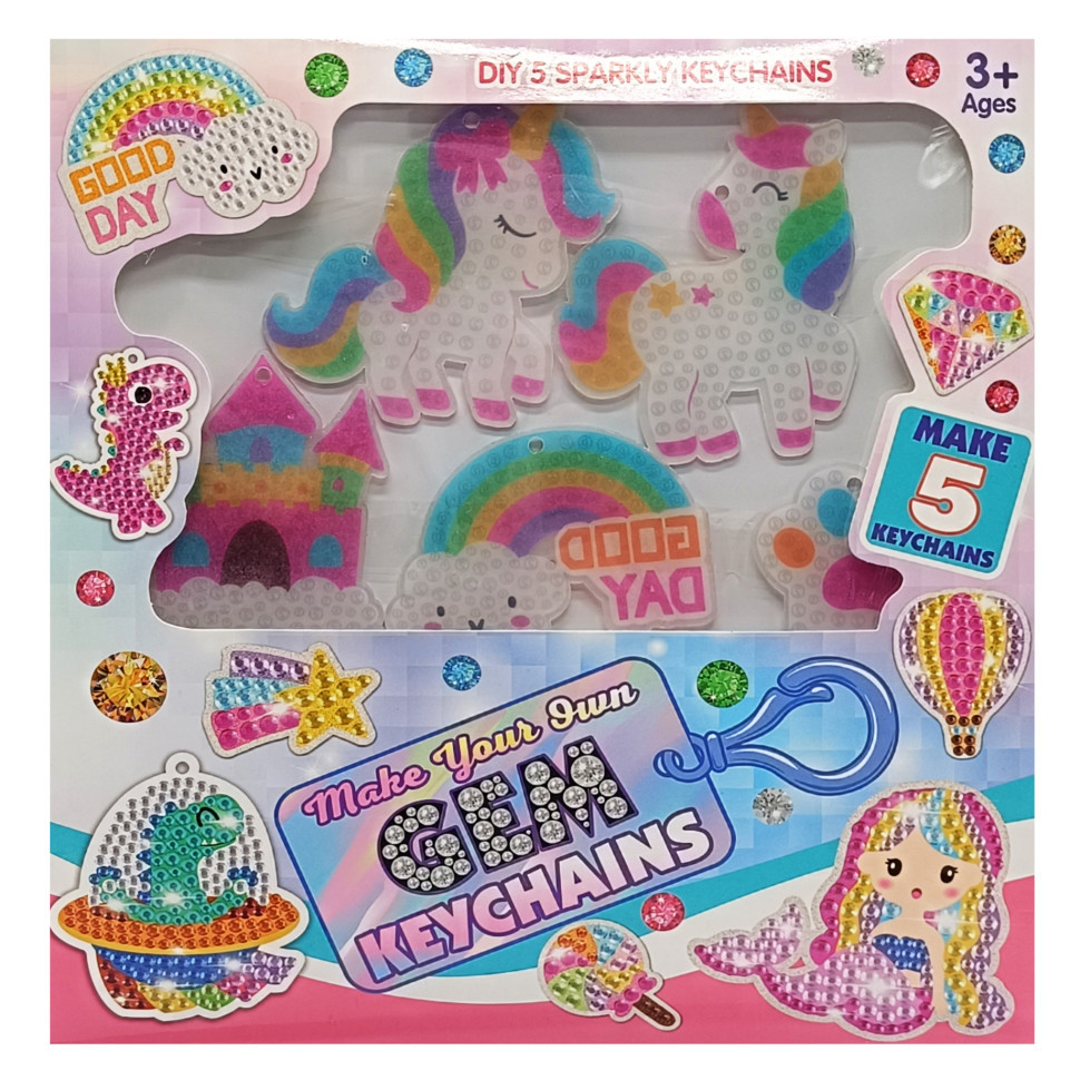 Набір для творчості Алмазна мозаїка DK5008 в наборі 5 штук брелків Вінниця - фото 1