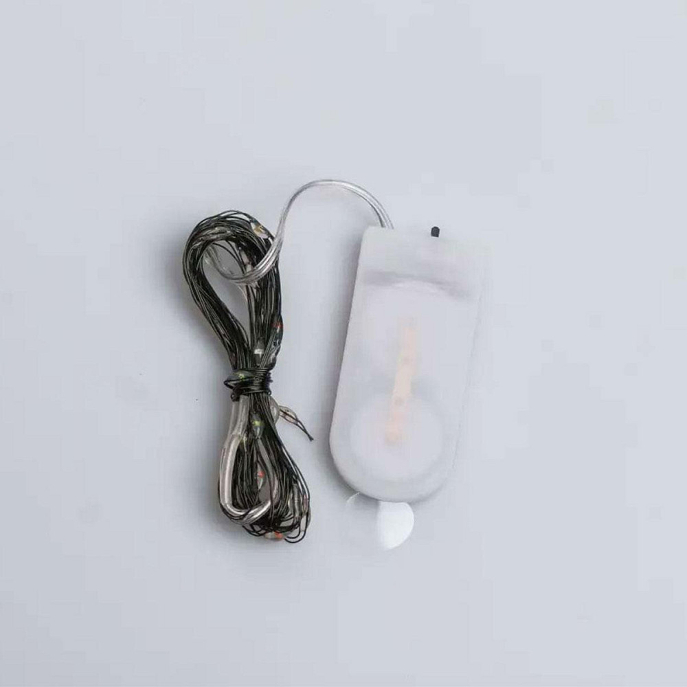 Светодиодная гирлянда Роса 5 метров на батарейках нить 50 led на зеленом проводе мультиколор 50L5MGML Киев - изображение 7