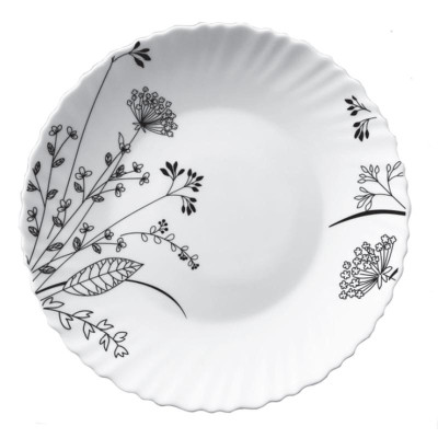 Тарілка Vittora "Чорно-біле Суцвіття" Wave Dinner 22 см (V-220BW) Вінниця - фото 1