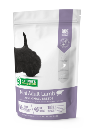 Nature's Protection Mini Adult Lamb Small Breeds Сухий корм для дорослих собак малих порід з ягням, 500 г Київ