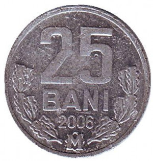 Монета 25 бани. 2004 год, Молдавия. (АА) Полтава - изображение 1