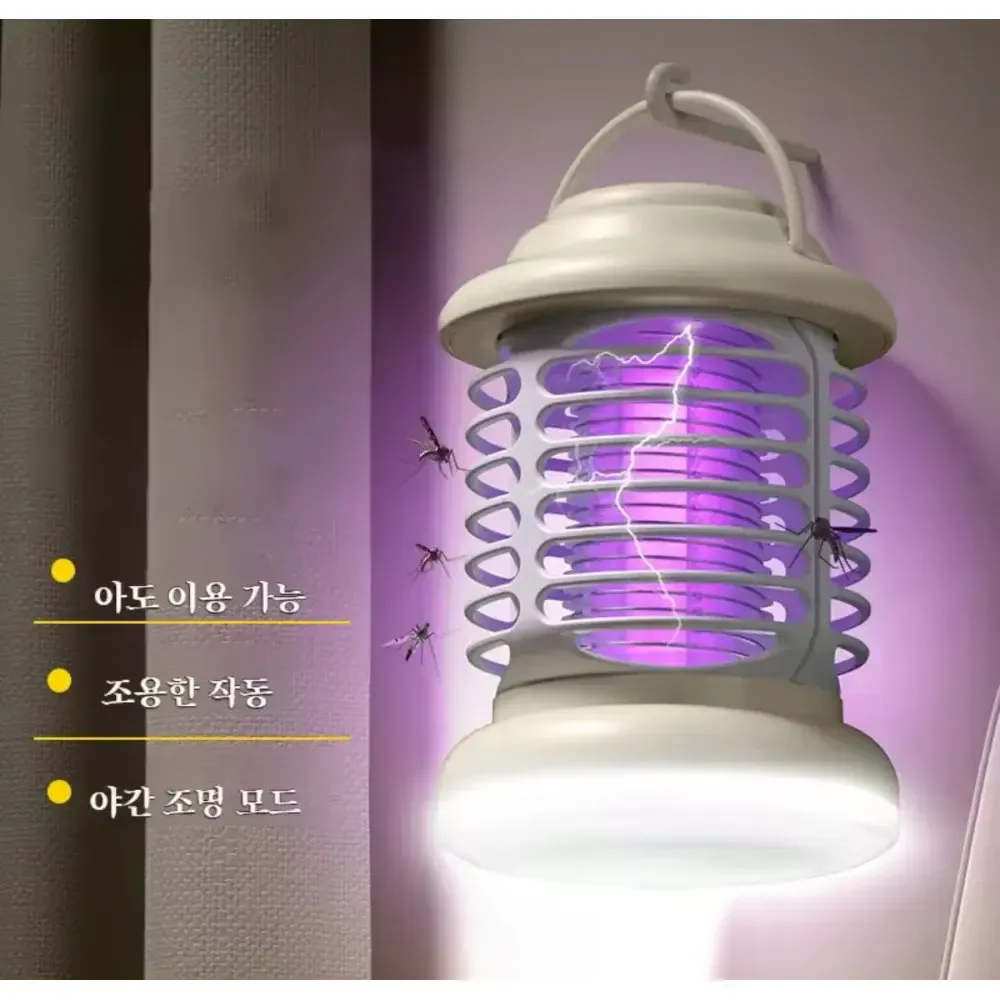 Лампа-фонарь кемпинговая антимоскитная с аккумулятором 1200 мАч и зарядным кабелем светодиодным освещением против комаров Коломия - фото 3