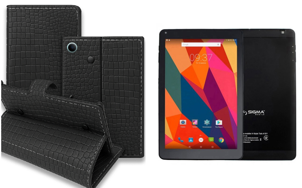 Книга-трансформер для планшета Sigma Mobile Tab A1015, Tab A1020, цвет Black Krokodil Black Киев - изображение 1