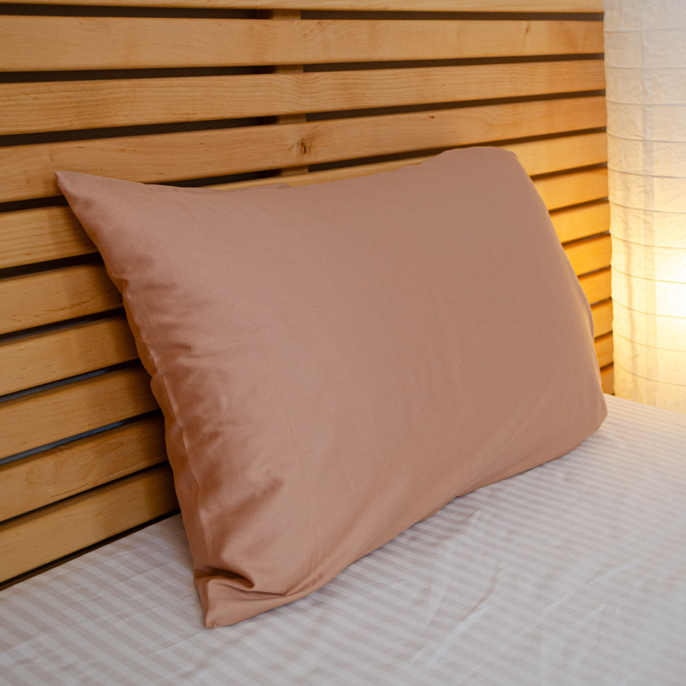 Наволочка на подушку 70х70 см сатин гладкокрашеный 135 г/м2 YouStar 1 шт. (Фраппе) Сумы - изображение 1