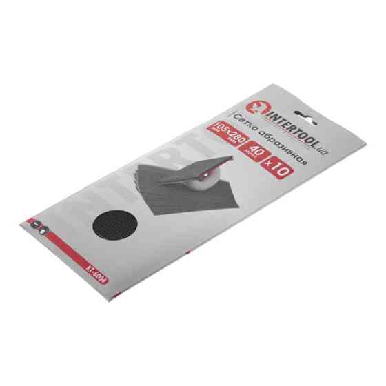 Сітка абразивна, 105×280 мм, зерно K40, 10 од. INTERTOOL KT-6004 Київ