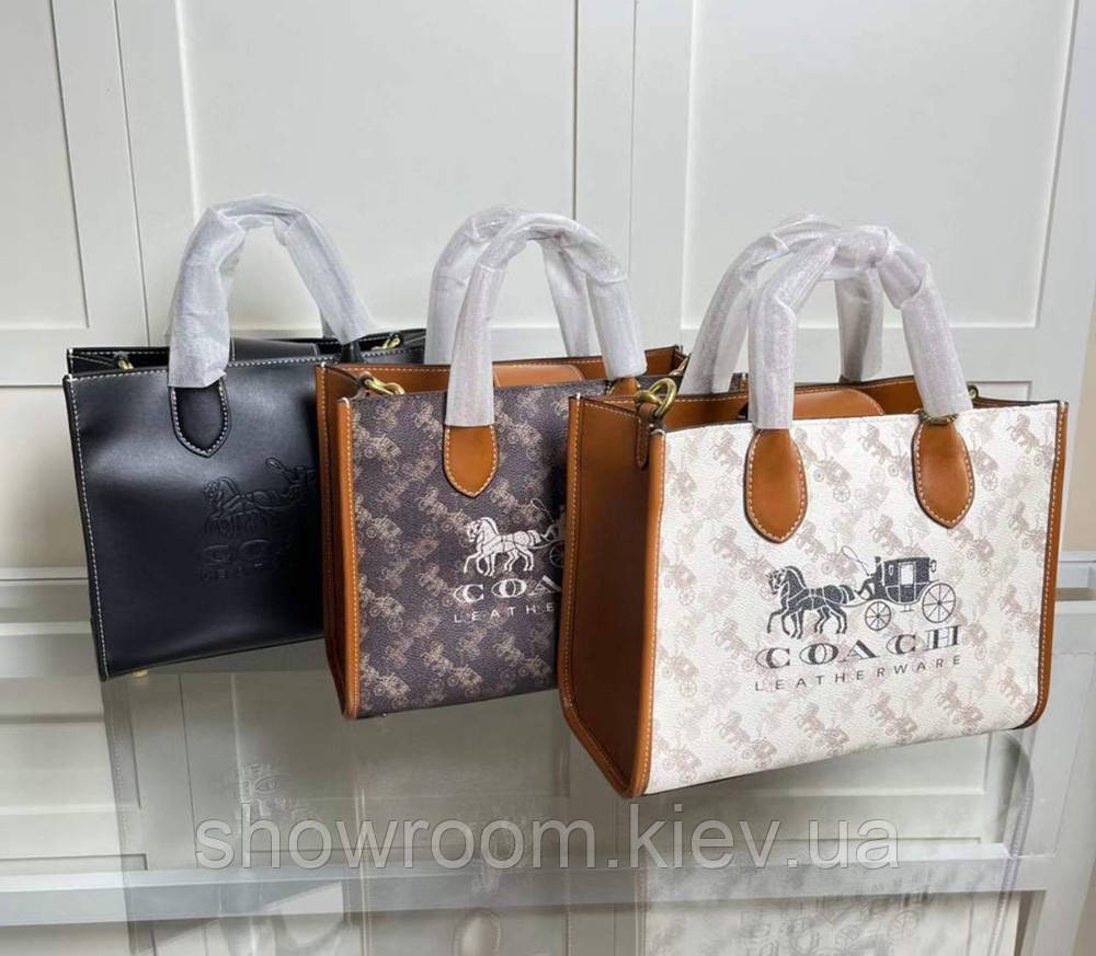 Жіноча сумка середніх розмірів Coach Ace чорна Київ - фото 8