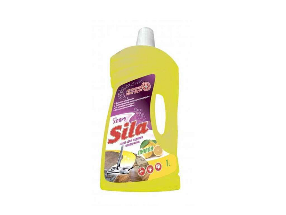Засіб д/підлоги і поверхонь Лимон 1л ТМ Sila Київ - фото 1