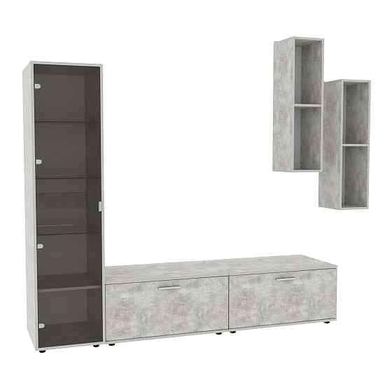 Стенка в гостиную Hugo-2, Бетон, 2060х520х1700 Львов