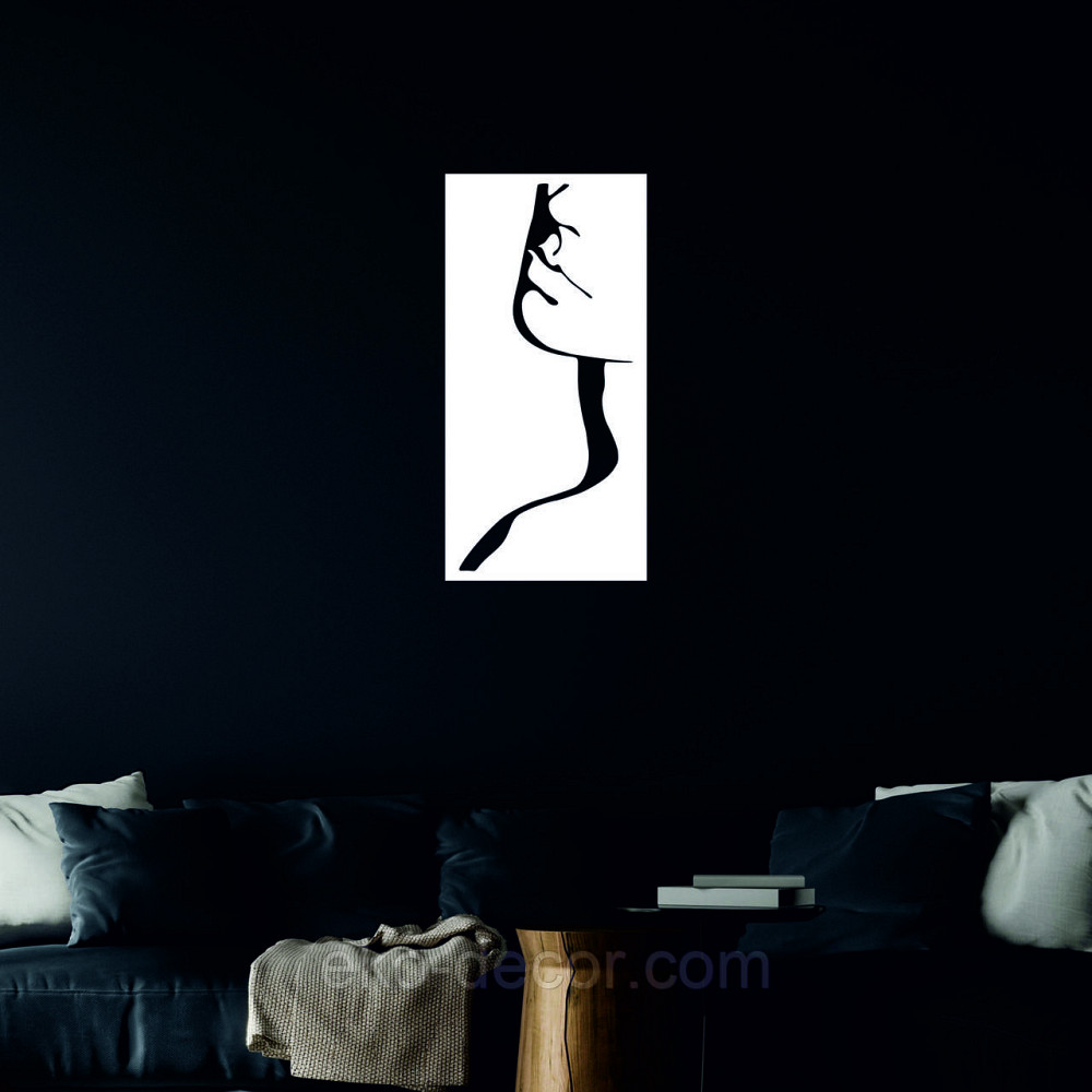 Декоративное настенное Панно «Силуэт женщины», Декор на стену 90*44 см, Белый Киев - изображение 9