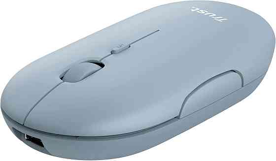 Миша Trust Puck синя бездротова акумуляторна Bluetooth/2.4 GHz (USB-мікроприймач) DPI 800/1200/1600 ергономічна безшумна Київ