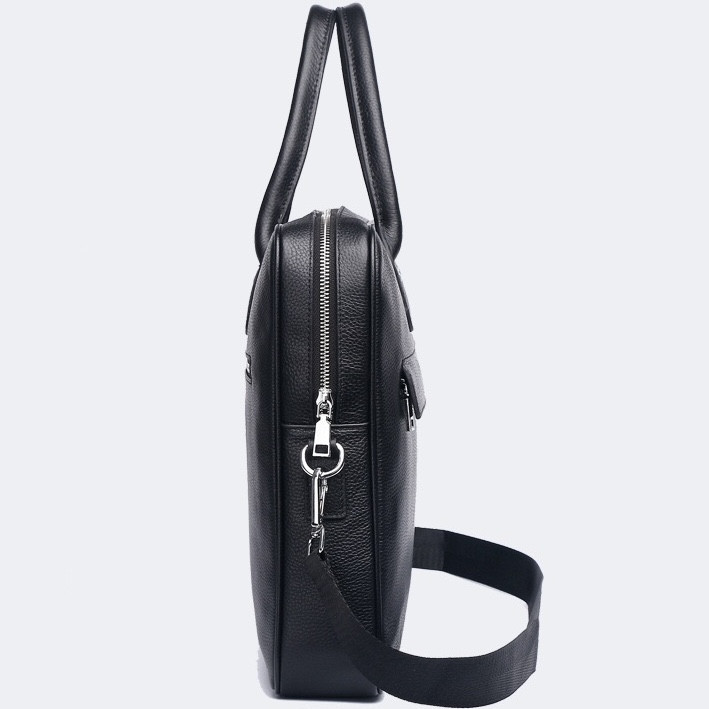 Чорна шкіряна чоловіча сумка для ноутбука Tiding Bag Київ - фото 10
