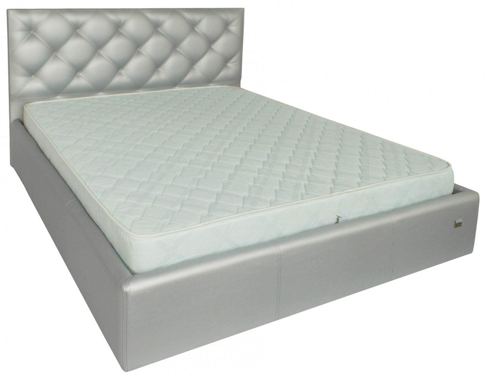 Ліжко Bristol VIP 140 х 190 см Zeus Deluxe Silver З додатковою металевою цільнозварною рамою Сріблястий Київ - фото 5