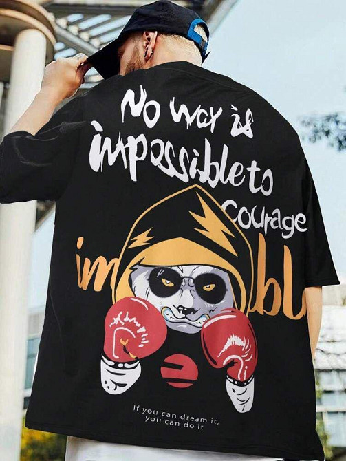 Футболка чоловіча с принтом  48 Чорний 2664093695 Дніпро - фото 1