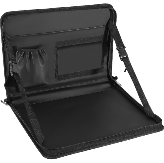 Столик - сумка автомобильный для ноутбука и на руль и спинку сиденья для планшета принятия пищи Черный Экокожа Кременчуг