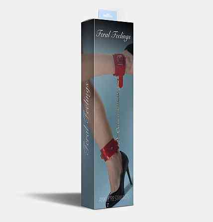 Поножи Feral Feelings - Ankle Restraints Red Trasparent Sex Aura Київ