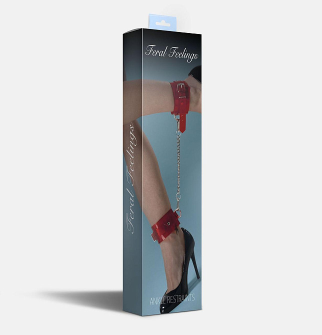 Поножи Feral Feelings - Ankle Restraints Red Trasparent Sex Aura Київ - фото 2