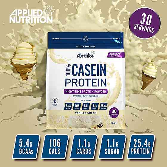 Мицеллярный казеин Applied Nutrition​​​​​​​ Micellar Casein 900 g (Vanilla Cream) Луцк
