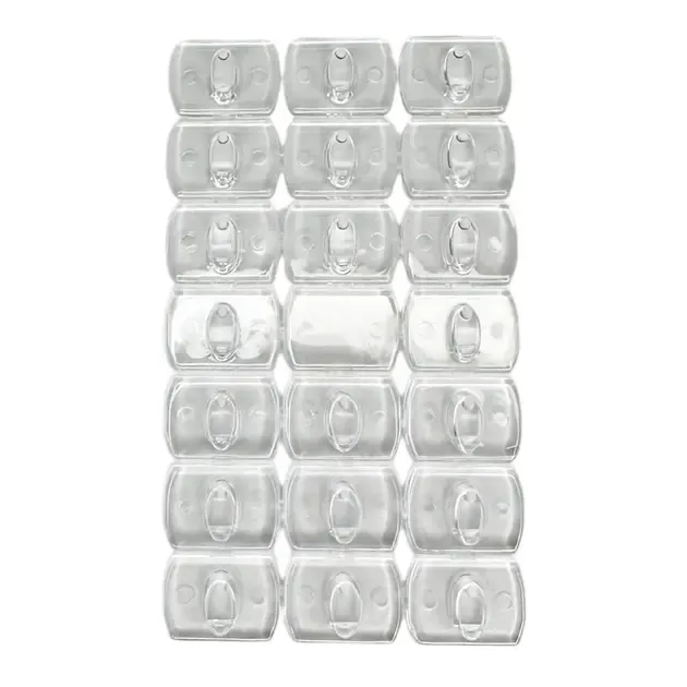 Набор самоклеящихся крючков 1,3х1,8 см для гирлянд и декора, не оставляют следов (20шт) Коломия - фото 2