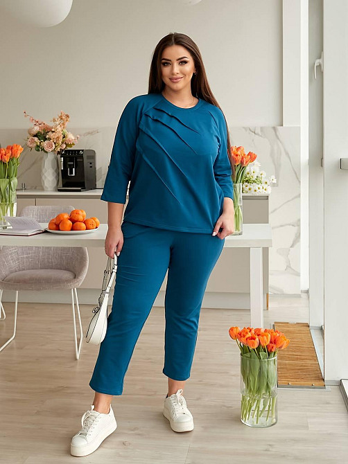 Жіночий спортивний костюм двонитка легкий літній.  42-60р Київ - фото 2