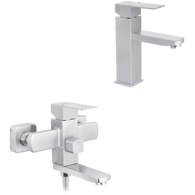 Смеситель Kroner Edelstahl Kubus-ESG010 + змішувач Edelstahl Kubus-ESG060 (CVS30150) Винница - изображение 1