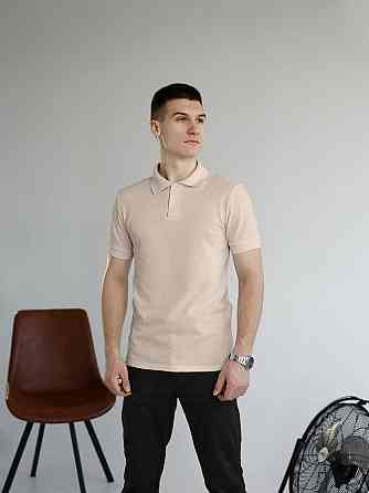 Мужская футболка поло бежевая Pobedov Royal Киев