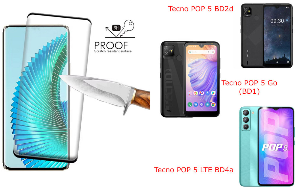 Захисне скло HyperGlass Pro для Tecno POP 5 BD2d, POP 5 Go (BD1), POP 5 LTE BD4a – максимальна чутливість та захист Київ - фото 1