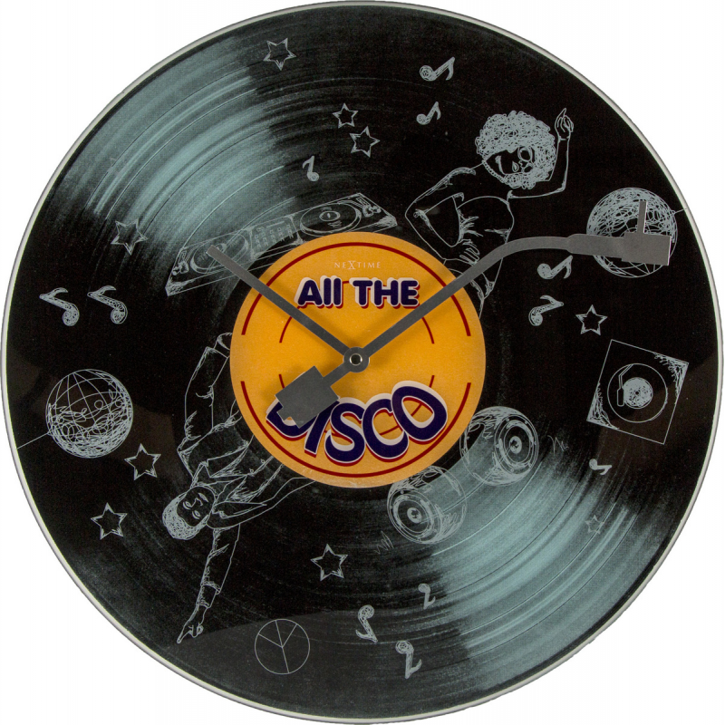 Часы настенные кварцевые NeXtime All the Disco (диаметр 43 см) Винница - изображение 1