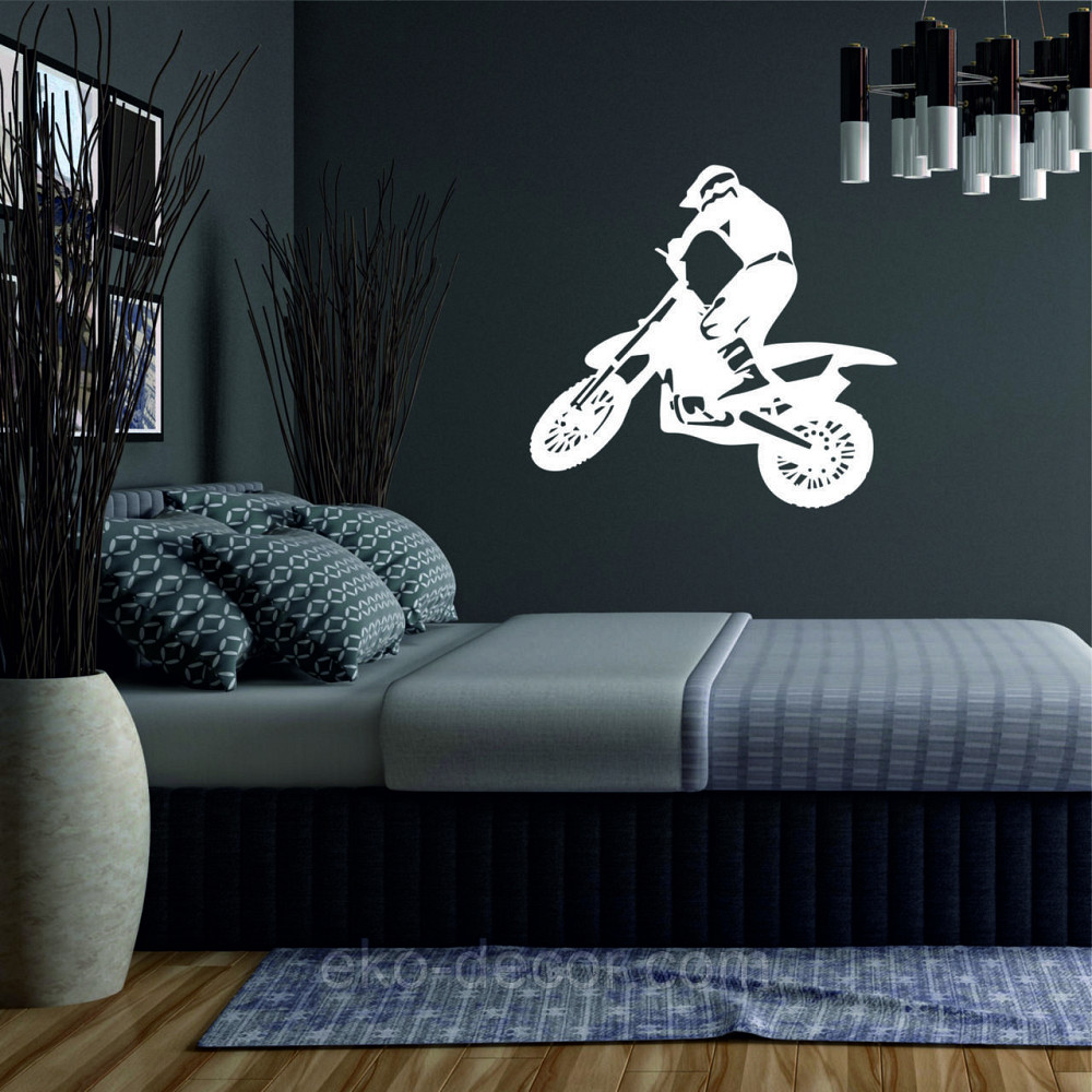 Декоративне настінне Панно «Мотоцикл» Декор на стіну 70*64 см, Білий Київ - фото 3