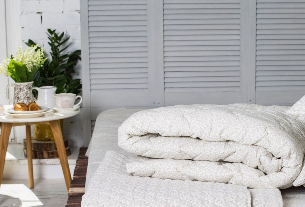 Ecotton Ковдра Ecotton двоспальна 172х205 см антиалергенна стьобана із бязі біла 40-0968 white Коломия - фото 2