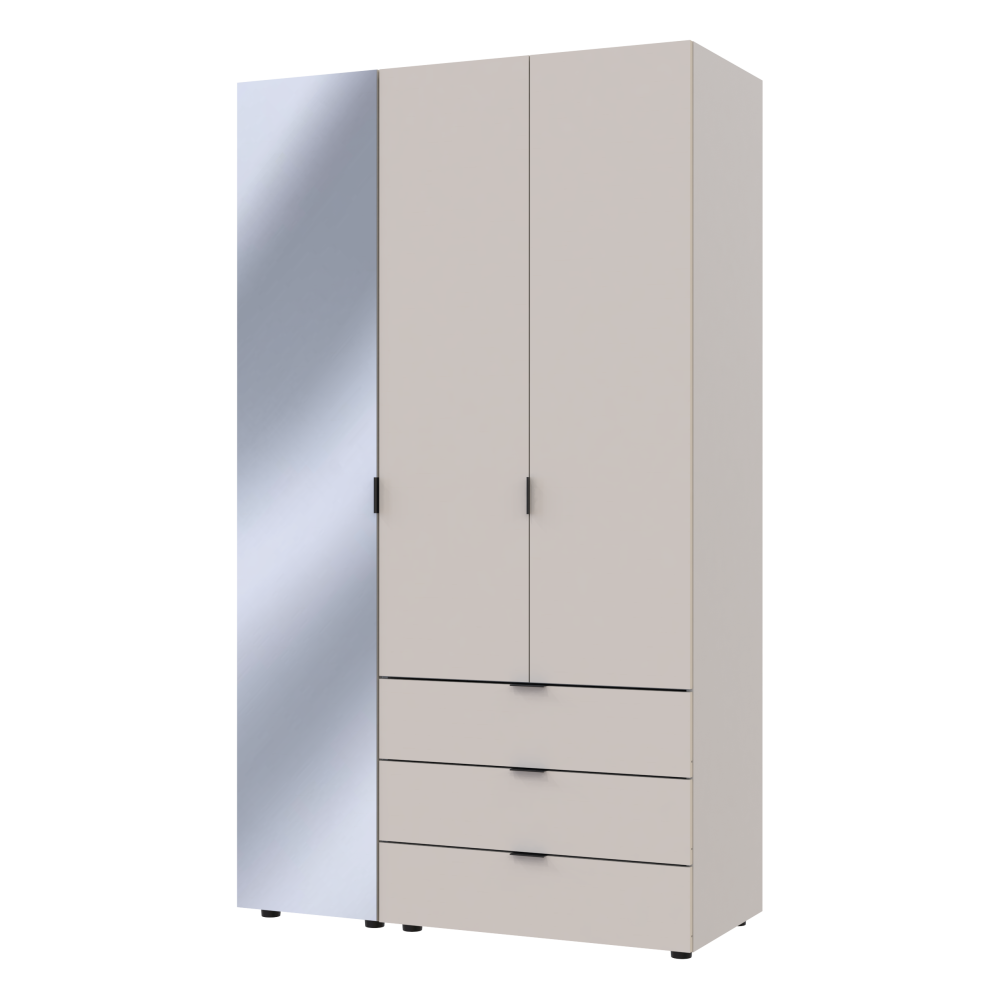 Комплект шаф для одягу Doros Гелар (2 шт.) 116,5х49,5х203,4 см Дзеркало/Кашемір (DRS-011258) Львів - фото 3