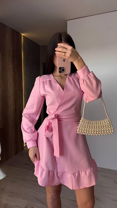 Женское романтическое платье на запах костюмка Одесса - изображение 2