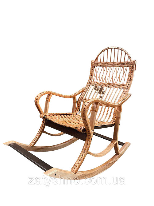 Крісло гойдалка з лози плетена Київ - фото 9