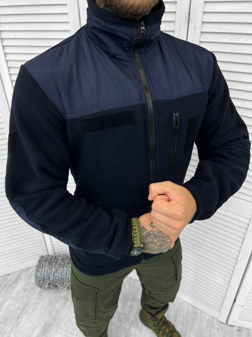 Тактическая флисовка мчс синяя на змейке Одесса - изображение 7