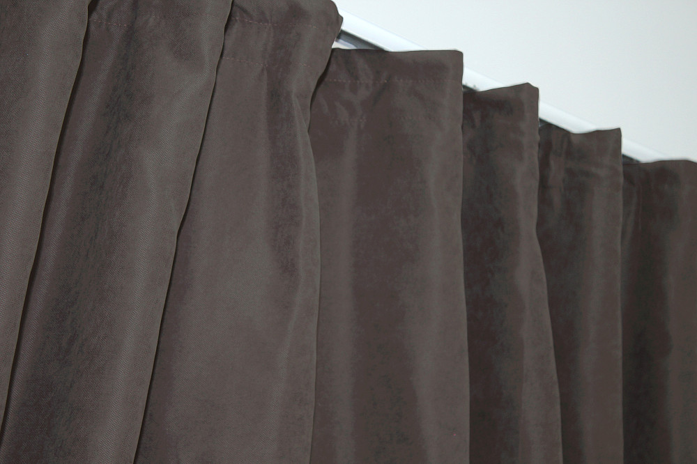 Кухонные шторы VR-Textil № 073к с ламбрекеном и подхватами розово-золотистый с какао 280х170 см (52-0366) Киев - изображение 5