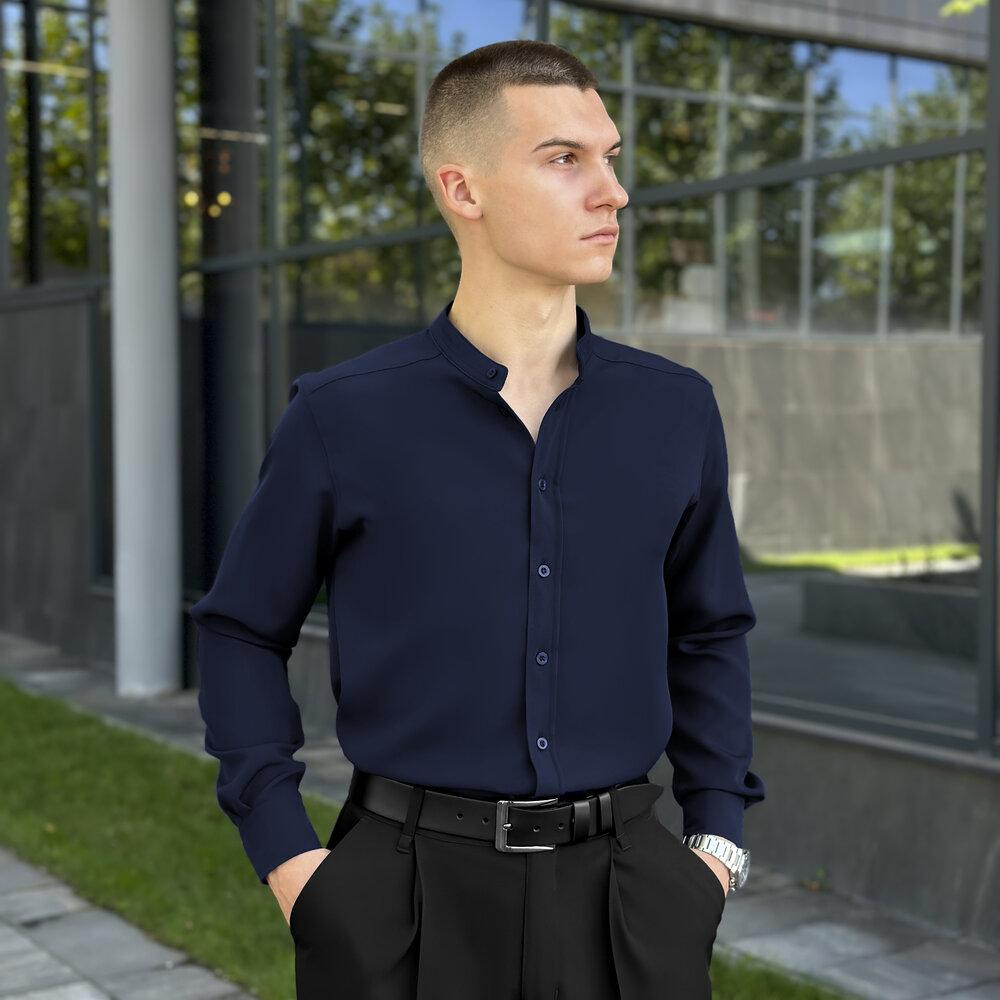 Темно-синя сорочка чоловіча Pobedov Legend Київ - фото 2