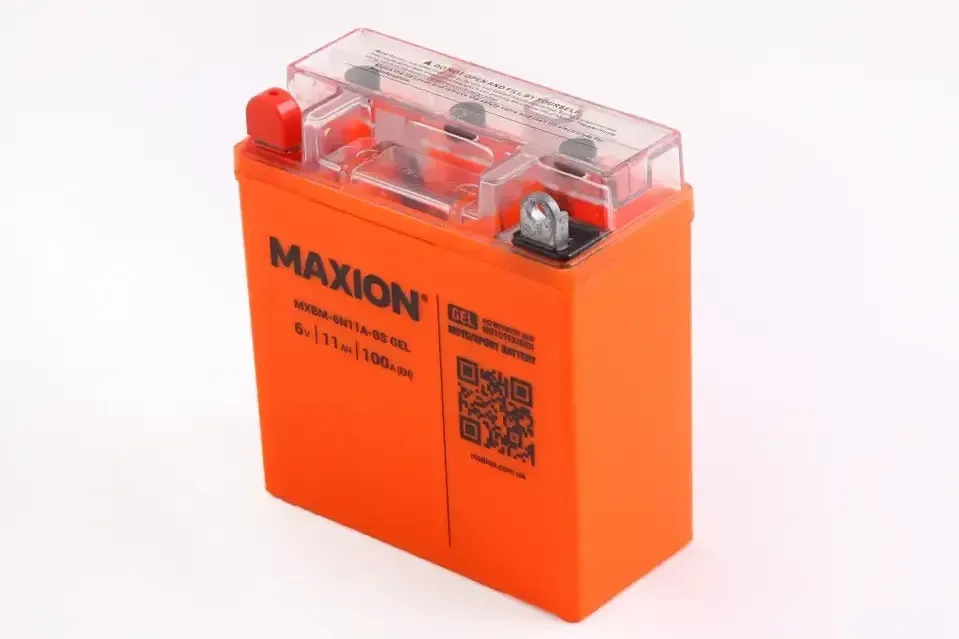 Акум. батарея Мото 6 В 11 А·год Maxion гелевий Вінниця - фото 1