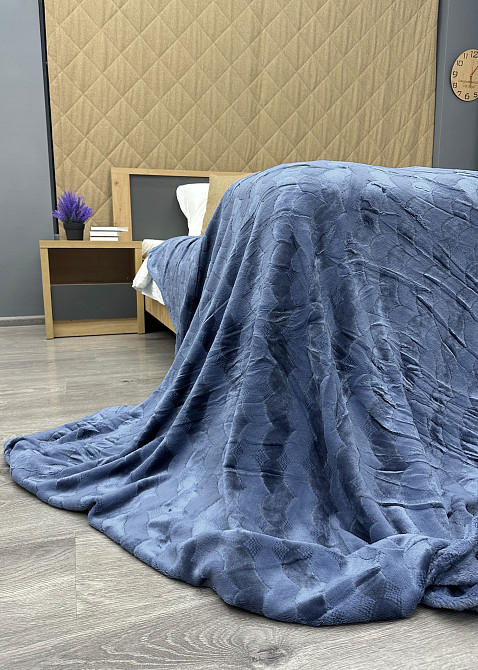 Плед-покривало 200х230 см (+-5см) Синій (87-250) Київ - фото 8