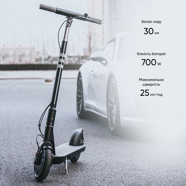 Електросамокат OKAI ES10-NEON Lite Black 9", 300(600)W, 7.8Ah, 30km, 25km\h, 20%, NFC, App,15kg Київ - фото 9