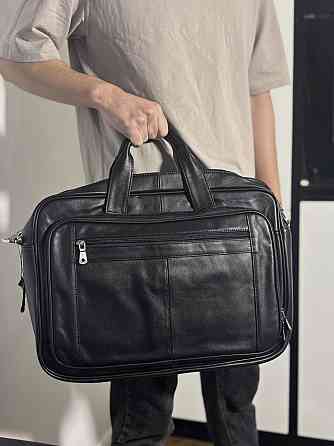 Сумка мужская Vintage 14398 для ноутбука 17 дюймов Черная Киев