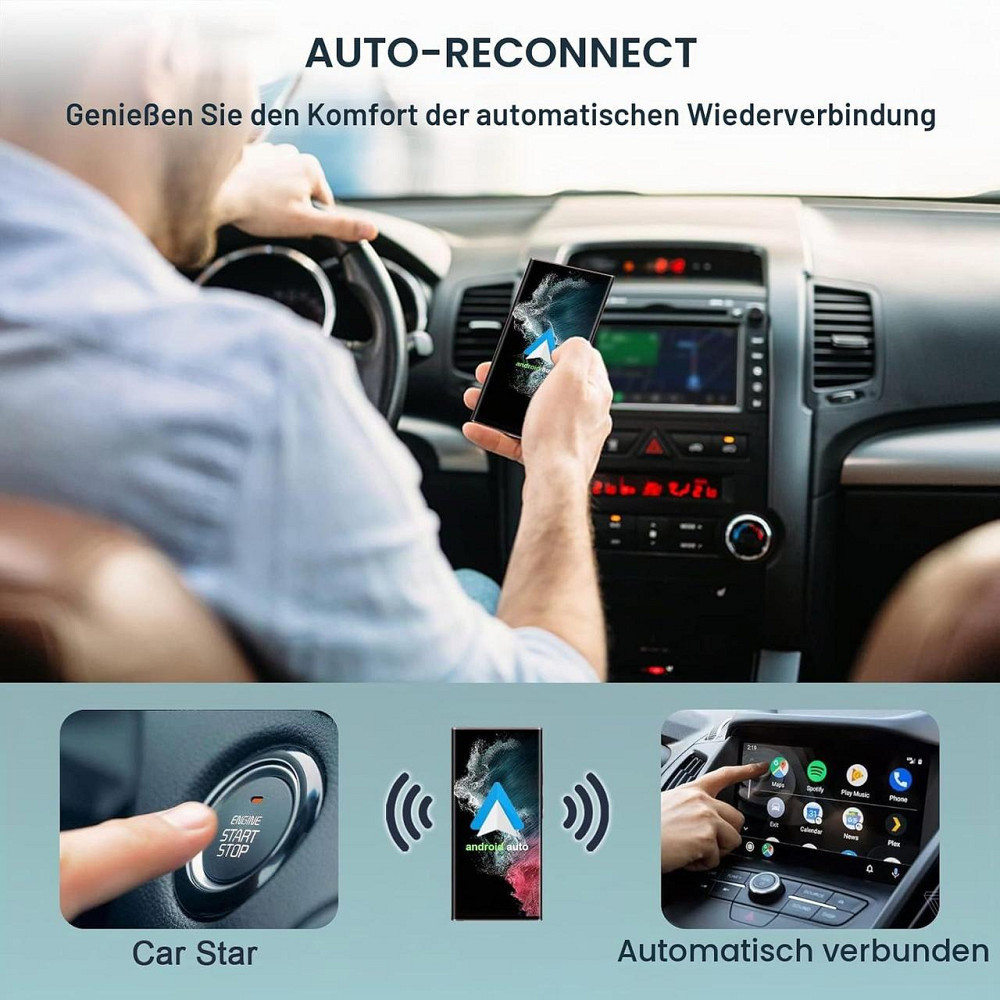 Беспроводной адаптер Android Auto USB/USB-C Wi-Fi Bluetooth для авто с проводным Android Auto Киев - изображение 5