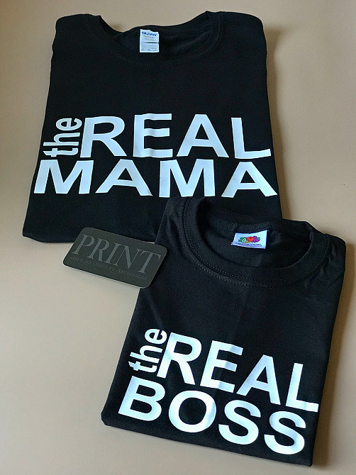 Футболки в стилі Family look для мами та дитини — The real МАМА / The real BOSS Чернівці - фото 1
