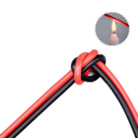 Красный силиконовый провод 12AWG, 100 м, термостойкий Киев