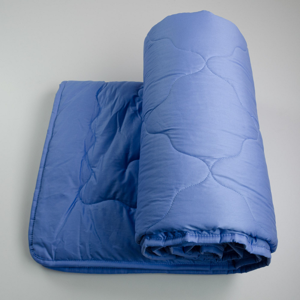 Ковдра конопляна літня Сатин Волошка YouStar двоспальна 170х210 см (Синій) Суми - фото 3