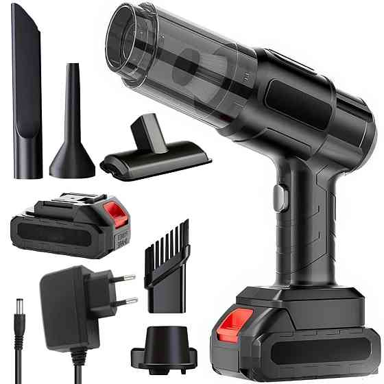 Автомобильный пылесос аккумуляторный + 5 насадок, 1 АКБ, Dust collector / Мини пылесос / Пылесос для машины Киев