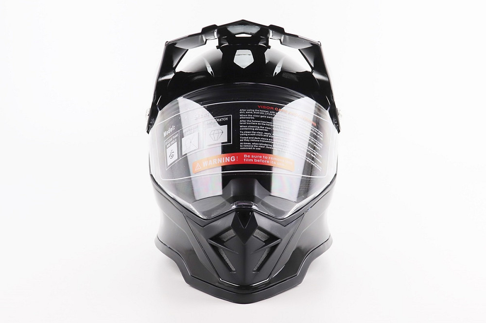 Шолом кросовий/ендуро/АТV зі склом BLD-819-7 L (59-60см), ЧОРНИЙ глянець Київ - фото 4