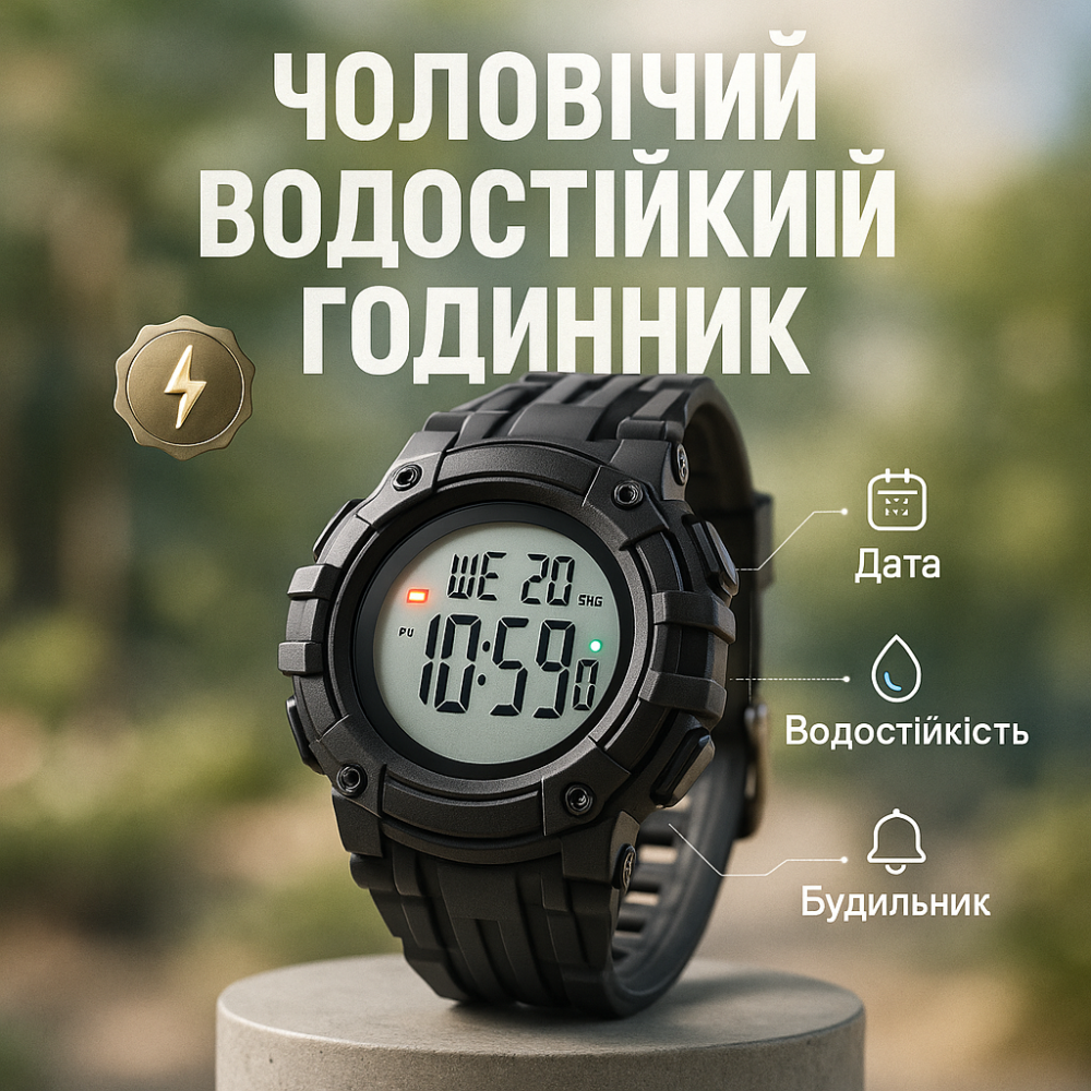 Рыбацкие часы SKMEI, Наручные часы для военных тактические часы Армейский наручные с таймером PN-84 Львов - изображение 18