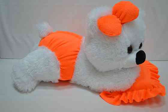 Алина Плюшевая мишка Малышка 45 см Бело-оранжевый Киев