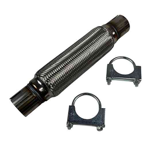 Гофра 50х250x350 крепление под хомут в сборе AGK глушителя Мукачево