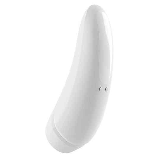 Вакуумний кліторальний стимулятор Satisfyer Curvy 1+ White з керуванням через інтернет Sex Aura Київ
