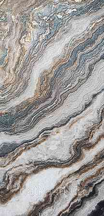 Шпалери вініл на флізеліні AdaWall Roka 1.06х10 під камінь мармур чорні сірі коричневі срібло 3д 23102-6 Київ